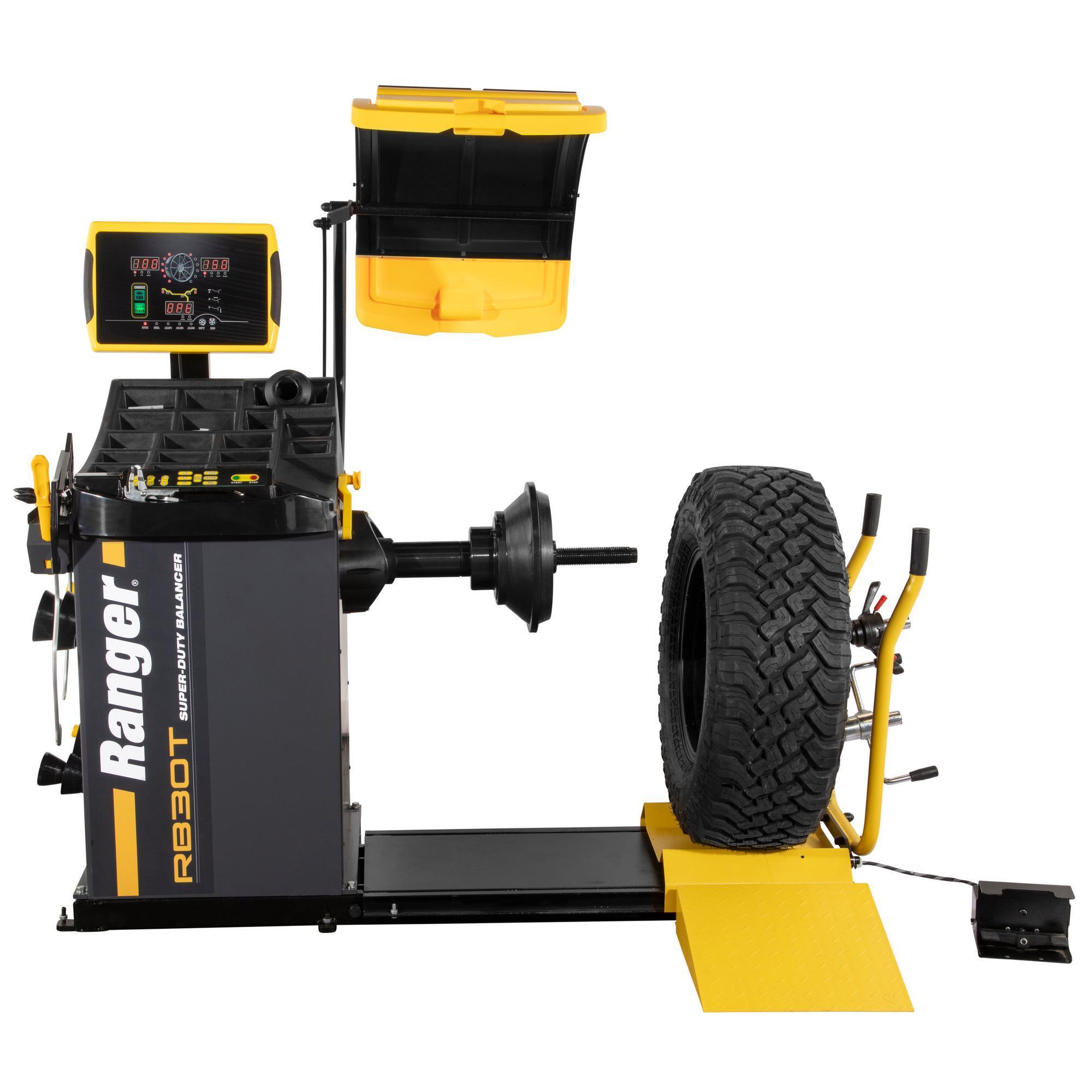 Ranger Heavy-Duty Truck Wheel Balancer with Adapter Kit, 330-Lb. Capacity, 49.25in. Tire Diameter, 20in. Width, Model# RB30T
